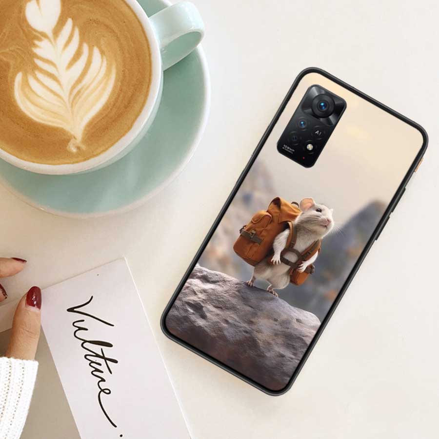Милый Чехол для Телефона с Хомяком Для Xiaomi Redmi Note 12 Plus 12S 11 11T Pro 5G 11E 11S 4G 10 10S 9 9S 9T 8 8T 7 Чехол Оболочка CoqueМилый Х