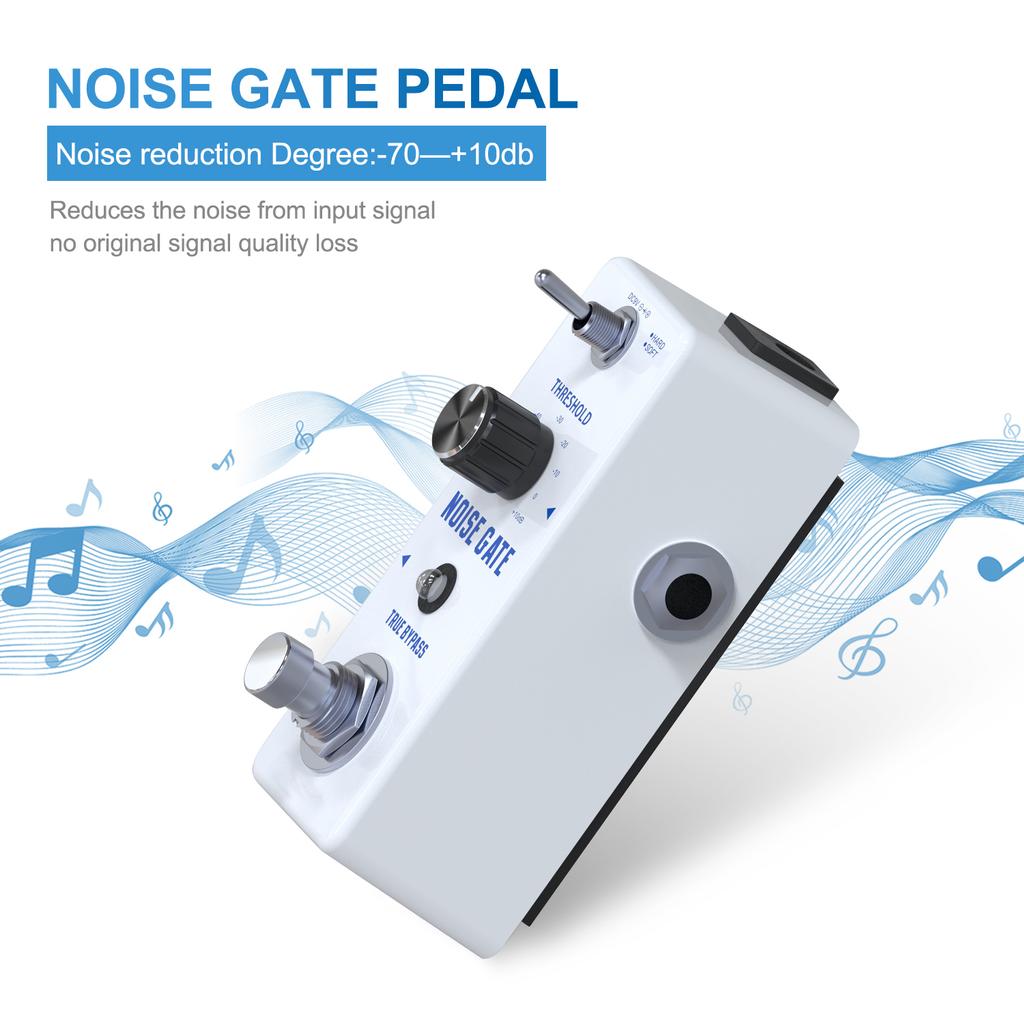 NOISE GATE Noise Reduction Guitar Effect Pedal 2 Modes(Hard/Soft) Full Metal Shell True