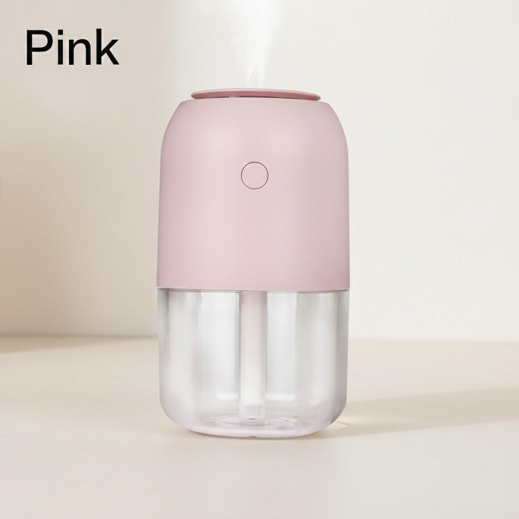 Mini USB Rechargeable Humidifier Colorful Round Aroma Diffuser Silent Cool Mist for Car Office Travel Home Use