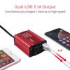 12 В в 220 В автомобильный инвертор с двумя USB-портами, быстрая зарядка, портативный автомобильный инвертор, модифицированная синусоида, автомобильный адаптер с розеткой ЕС