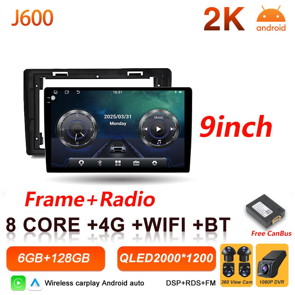 Android 16 Auto Car Radio For Fiat Panda 2003 2004 2005 2006 2007 2008 - 2012 Carplay Multimedia Player Stereo GPS Head Unit DSP