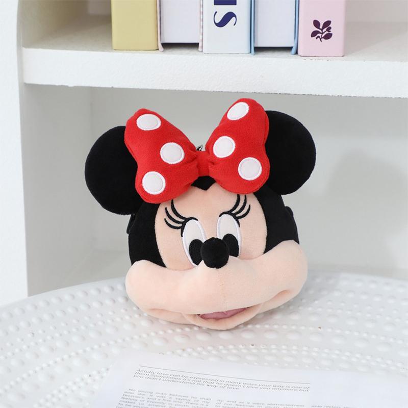 Disney Мультяшная плюшевая мини-косметичка Сумка для наушников с Микки и Минни Чехол для карт Брелок-подвеска для девочки Кошелек