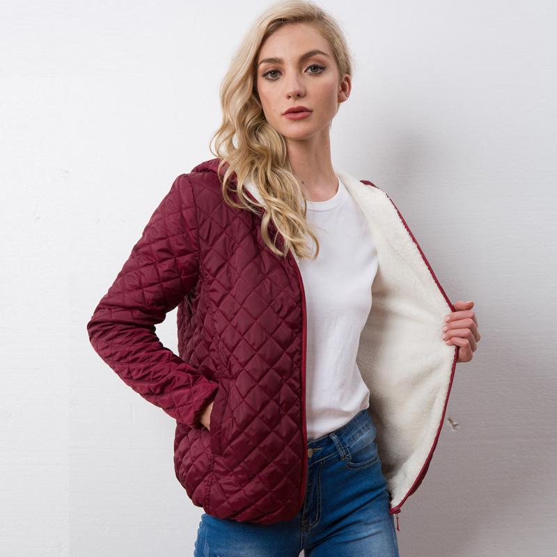 Women Down Parkas Down Jackets Female Cotton-Padded Winter Coat Hoody Outwear Coats