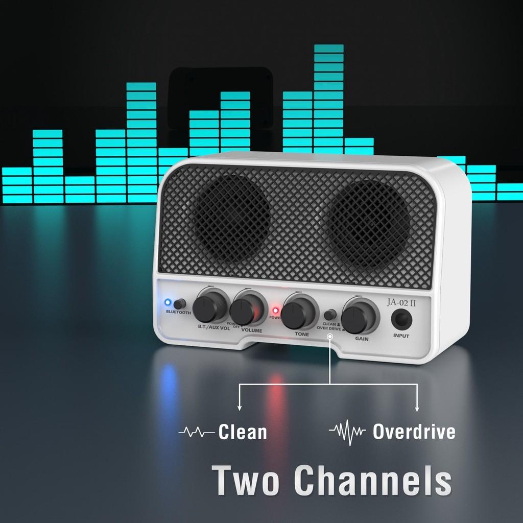 5 В Усилитель для электрогитары, портативный, с эффектами Clean & Overdrive, Bluetooth 5.0, для ежедневных тренировок, мини, перезаряжаемый