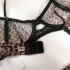 Сексуальный французский бюстгальтер с леопардовым принтом, женский ажурный комплект нижнего белья Y2k, тонкий сетчатый комплект, модный дизайн, готический гранж, костюм из двух частей