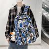 Middle School Student Schoolbag Women Cartoon Print Backpack Men Large Capacity Backpack