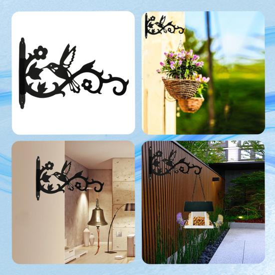 Wall Mounted Plant Hangers Heavy Duty Wall Hooks Outdoor Metal Hooks Hanging Plants Brackets for Lanterns Flower Pots Bird Feeder