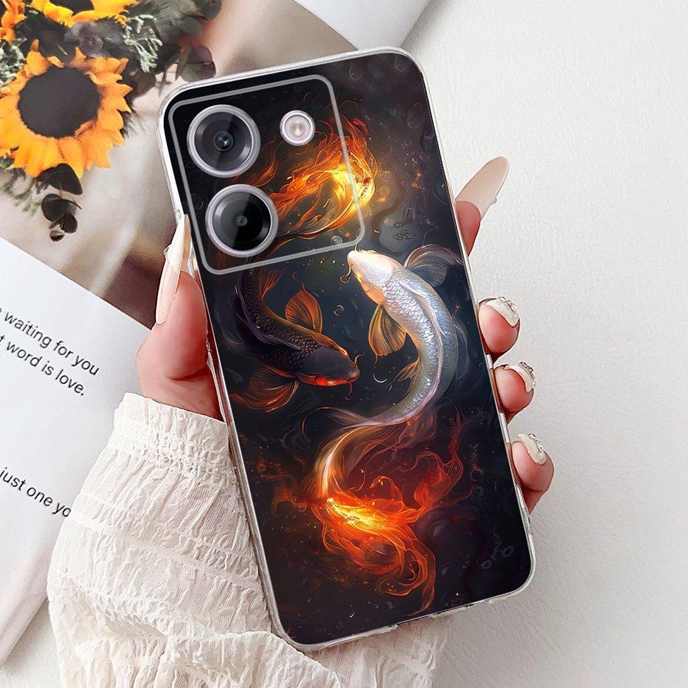 Для Xiaomi Poco M7 Pro 5G Чехол Прозрачный Модный Роскошный Мультяшный Забавный Крутой Расписной Мягкий Чехол для Телефона Для Poco M7 Pro 5G Задняя Крышка