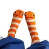 Cotton Stripes Socks Breathable Mid Tube Socks New Cartoon Eel Socks
