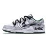 Nike Кроссовки Dunk PU Покрытие Нескользящая и износостойкая подошва Низкие Скейтбордические Обувь Унисекс Черный Серый Белый DD1391-101(Команда28-)
