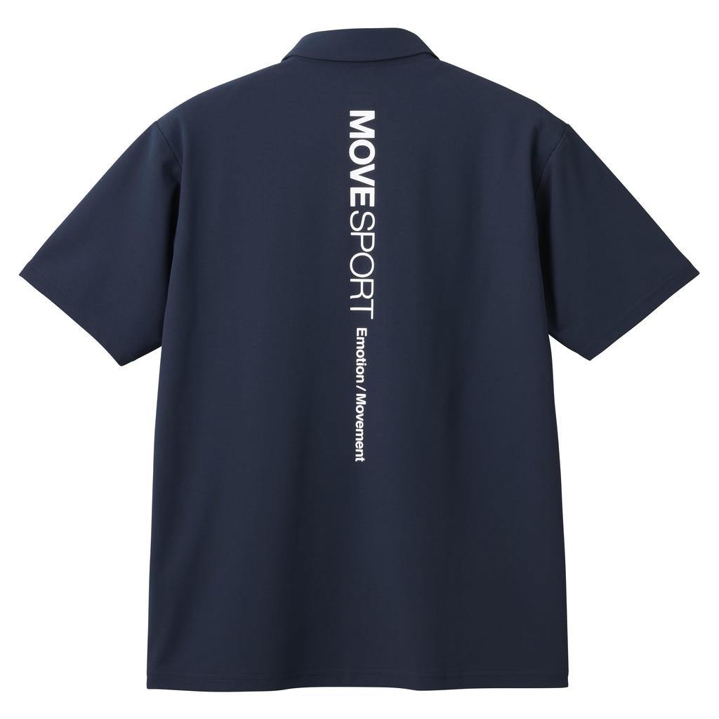 Move Sports Descente Golf Short Sleeve SUNSCREEN Mini Pique Polo Shirt with Cooling NV00 Function, Men's (ST5SHSZ4MB)