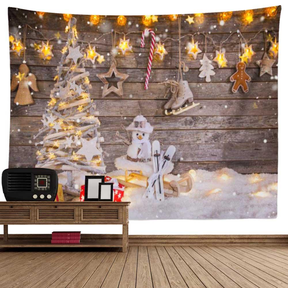 Домашний декор Рождественский настенный гобелен Гостиная Спальня Общежитие Домашний декор С Рождеством