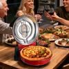 Pizza Oven, 304.8 mm Electric Pizza Maker, 1200W Electric Pizzas Cooker with Cordierite Stone, 5-Mode Temperature Control, Viewing Window for Precise