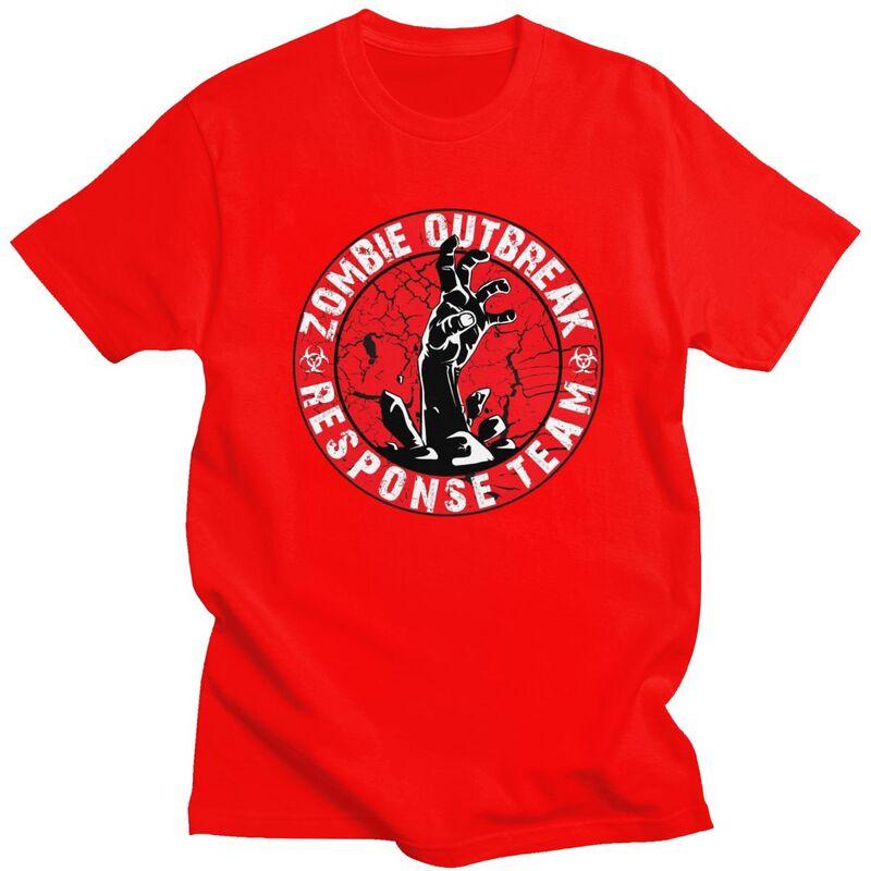 Custom Fashion Zombie Outbreak Response Team T Shirts Men Tshirts Streetwear Tee Tops Oversized Tshirts Merch