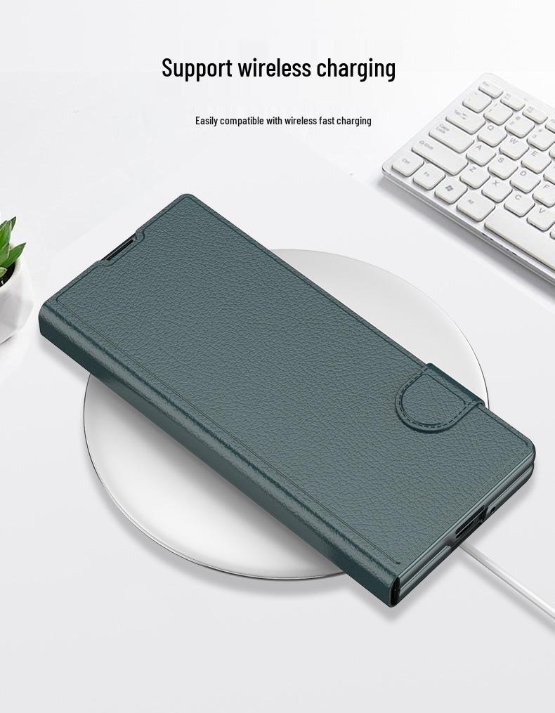 Кожаный чехол-книжка Samsung Z Fold7 для бизнеса: Полное покрытие, Креативный дизайн