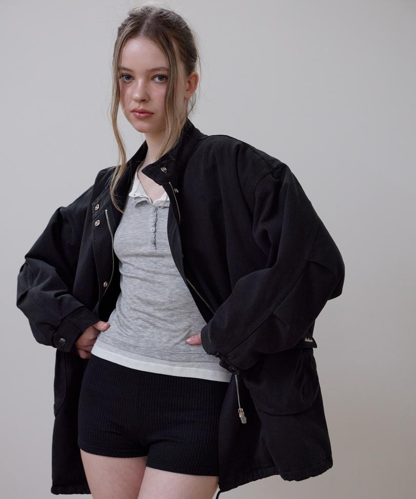 ROSEFRANTZ Overfit Padded Field Jacket [Black]