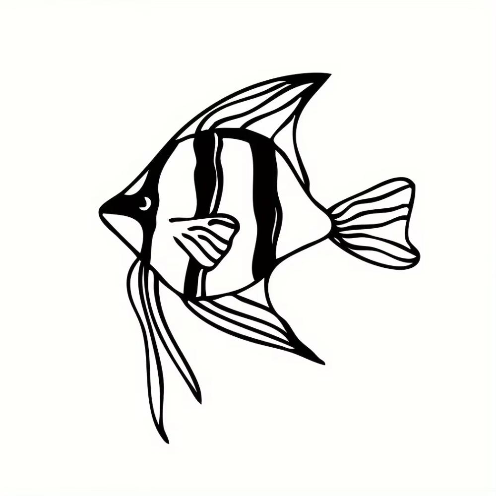 Metal Fish Wall Art, School Of Fish Wall Decor, Nautical Large Metal Wall Ornament, Unique Interior Home Decor, Above Bed Art