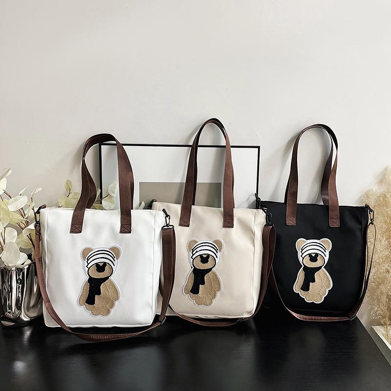 Большая вместительная сумка-тоут для женщин, новая симпатичная универсальная сумка через плечо для женщин, сумка-тоут для студентов колледжа