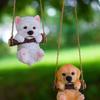 1pc, Resin Puppy Figurines, Cute Dog Wall Hanging Decor For Garden & Patio, Artistic Pot Climbing Pet Accents