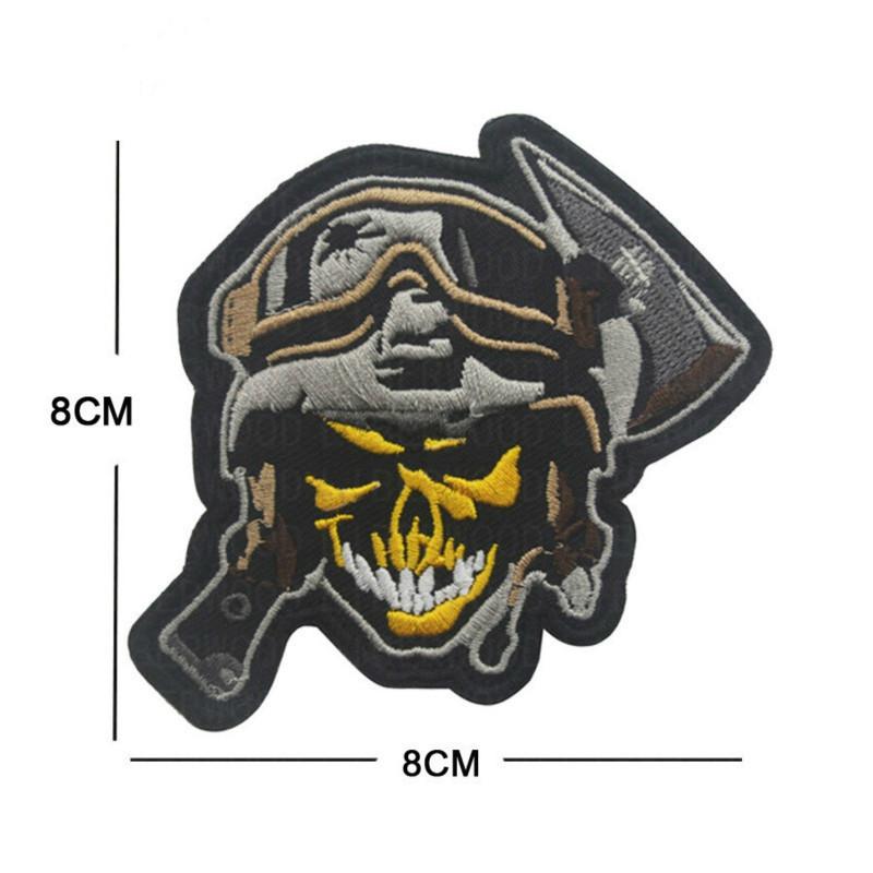 Значки с черепом, нашивки с вышивкой на липучке, декоративные нашивки, нарукавные повязки, аксессуары для одежды, съемные знаки отличия