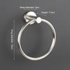 1/2Pcs Bathroom Towel Ring Holder Stainless Steel Bathroom Round Towel Ring Wall Mount Round Bathroom Shelf Bathroom Accessories