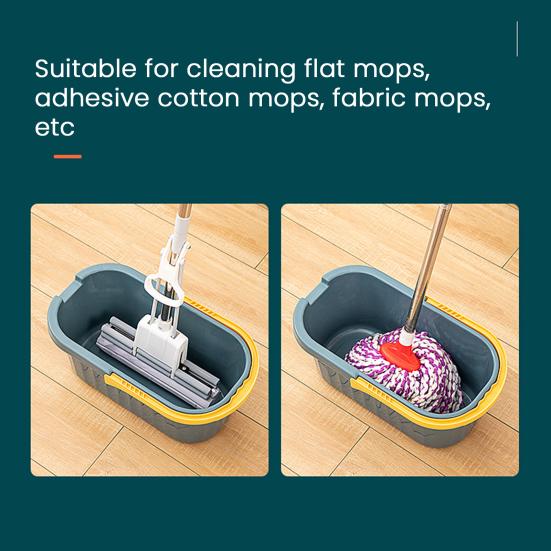 Ведро для швабры прямоугольной формы из утолщенного полипропиленового материала с удобной ручкой для переноски, многоцелевое ведро для хранения