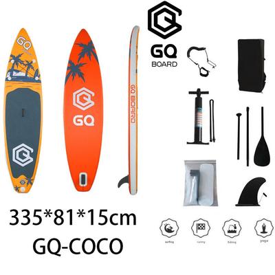 GQ-COCO Надувная доска для гребли SUP для начинающих - гребля стоя с дизайном в виде кокосовой пальмы