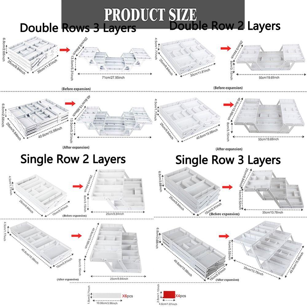 Многоячеечный органайзер для ящиков 2/3 яруса Разделитель для хранения столовых приборов Косметика Утварь