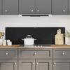 Kitchen Backsplashes 2 Pcs Black 70x60 Cm Tempered Glass