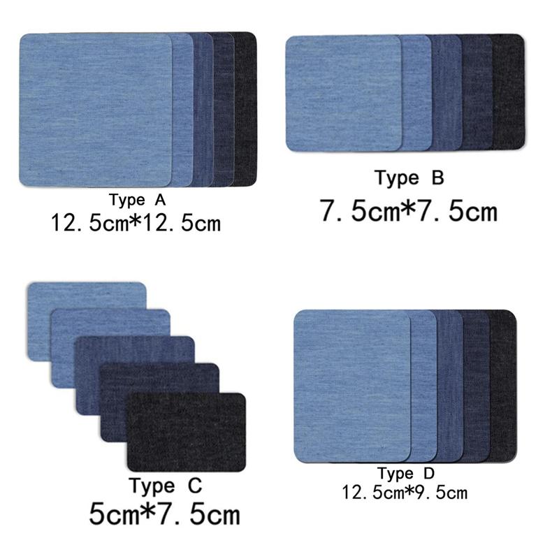 Denim Patches DIY Iron On Denim Elbow Patches Repair Pants For Jean Clothing Pants Badges Apparel Sewing Fabric NEW
