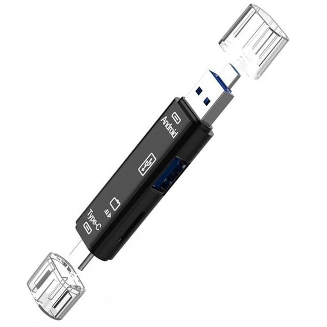 5 в 1 Многофункциональный USB 2,0 Type C/Usb/Micro Usb/Tf/SD устройство чтения карт памяти OTG адаптер для устройства чтения карт памяти Аксессуары для мобильных телефонов