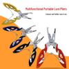 Stainless Steel Multifunctional Bent Nose Fishing Pliers with Scissors and Dyneema Line Cutter