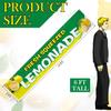 2 x 10 ft Lemonade Sign Vinyl Banner Fresh Squeezed Lemonade Stand Supplies Lemon Flag for Indoor Outdoor Business Restaurant Advertising Banner