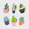 Creative Cactus & Succulent Brooch Set - European & American Style Accessories