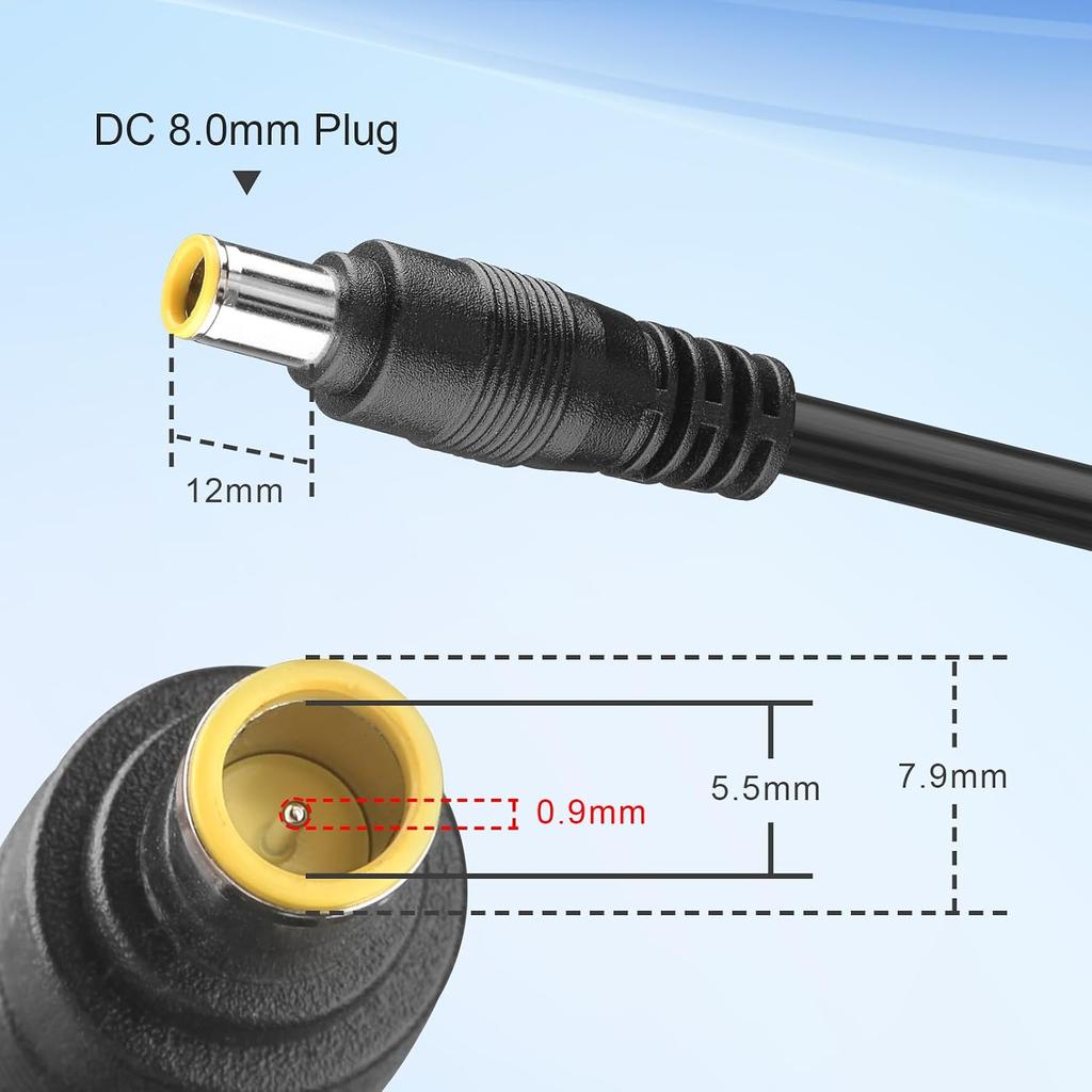 14AWG Car Cigarette Lighter to DC DC7909 Male Connector Adapter Cable 12V/24V DC 8mm Car Charger Power Supply Cord with 15A Fuse Use for Car Trucks
