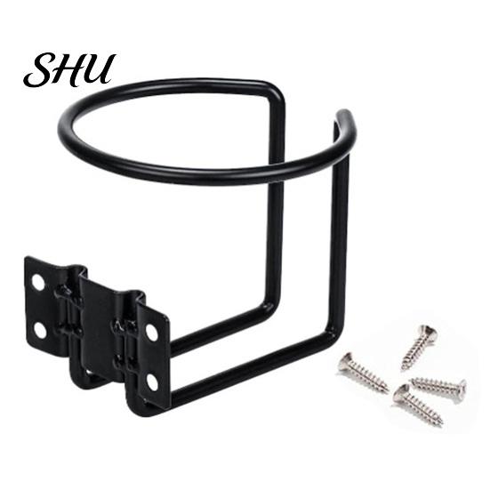 Boat Interior Drink Holder Metal Cup L-shaped Outlet Universal Stand Iron Fixed Accessory Teacup Rack Multi-Purpose Seat with 4 Installation Screws