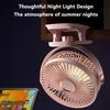Small Fan 5-Speed Adjustable & 3-Mode Night Light USB Rechargeable Mini Fan for Outdoor 360° Rotatable Clip/Stand/Hang Design