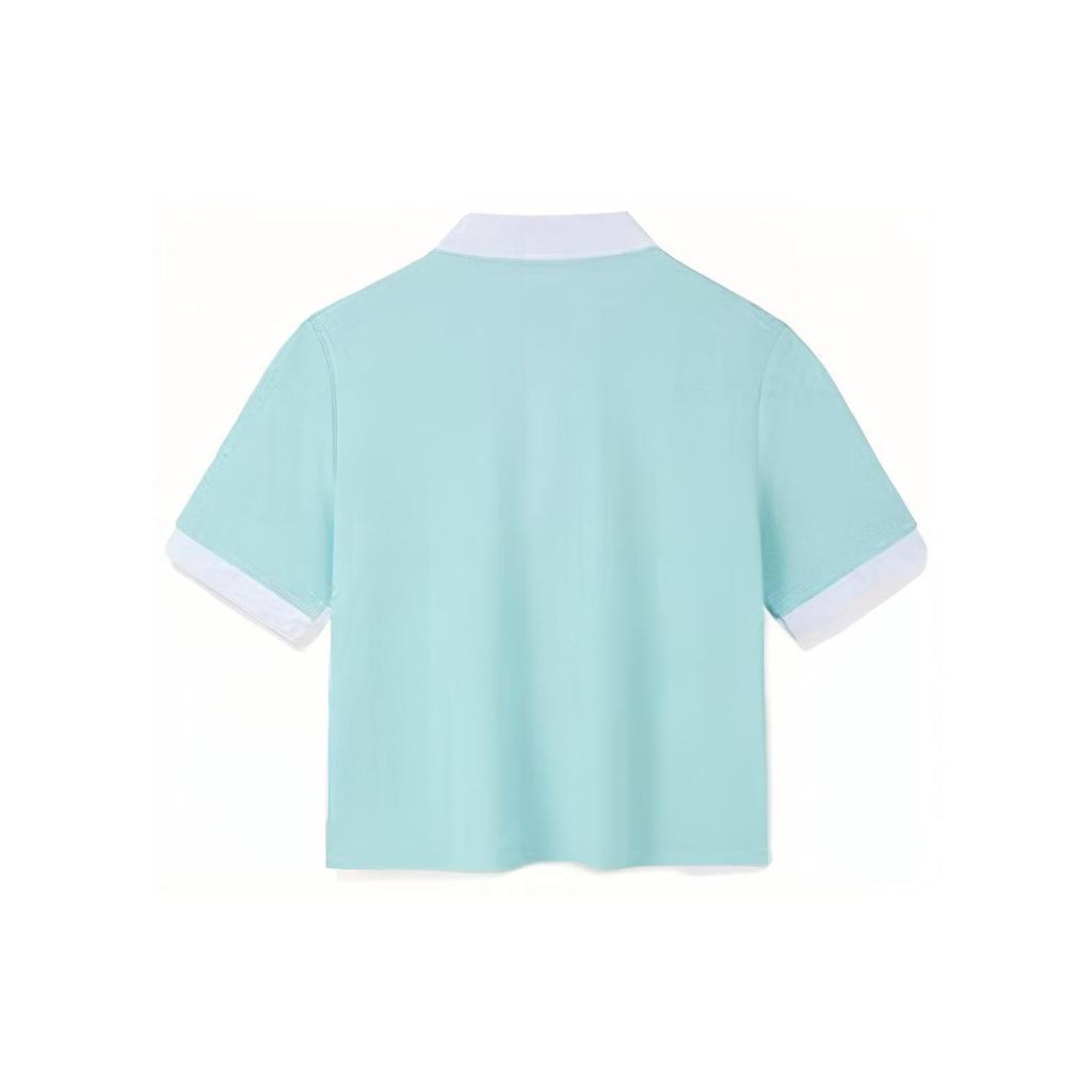 Anta X Sesame Street Color Block Logo Letter Polo Shirt Women Polo Shirts Light-Pink-Blue 162328136-3