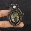 Tree Of Life Dragon Bloodstone Pendant Copper Wire Wrapped Gemstone Pendant Handmade Rainbow Moonstone Pendant Gift For Her Copper Jewelry