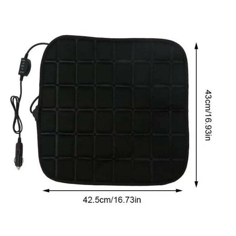 12 В чехол для автомобильного сиденья с подогревом, регулируемая температура, электрические грелки, 40 Вт, подушка для подогрева автомобильного сиденья, противоскользящая зимняя подушка