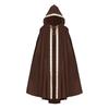 Pastoral Ribbon Edge Medieval Cloak Fantasy Hooded Cape Warrior Cloak Halloween Cloak  Adult
