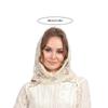 Элегантный кружевной головной платок из мягкой полиэфирной ткани для женщин и девочек, дышащий дизайн, 6 цветов