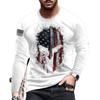 Retro Spartan Helmet 3D Print Autumn Men's T-shirts Round Neck Long Sleeve Casual T-shirts