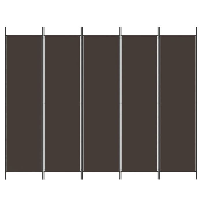 VidaXL Cloison de Séparation 5 Panneaux Séparateur de Pièce Pliable Diviseur Écran d'Intimité Paravent Décoration Salon 350187