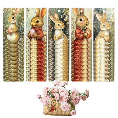 Бирки для пасхальных корзин Праздничные бирки для пакетов Набор из 50 штук Праздничные бирки для пакетов со сладостями с кроликом для детских пасхальных вечеринок Весенние поделки со шнурком