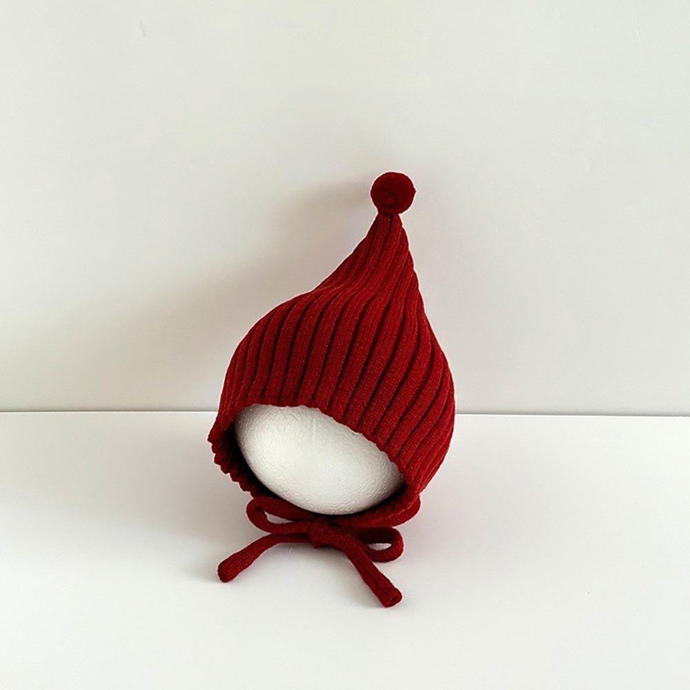 Однотонная детская шапочка-бини с дизайном шнуровки, детские пуловеры, новая детская вязаная шапка