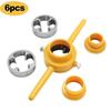 6шт. Набор плашек для пластиковых труб ПВХ/NPT резьбонарезной станок 1/2" 3/4" 1" трубный резьбонарезной станок сантехнические инструменты водопроводный плашка кран гаечный ключ инструмент
