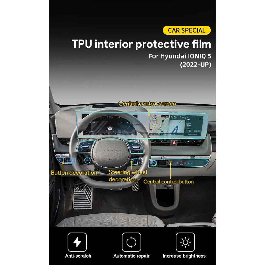 TPU Screen Protector film For Hyundai IONIQ 5 2022 2023 2024 2025 2026 Car GPS Navigation Touch Display interior Accessories