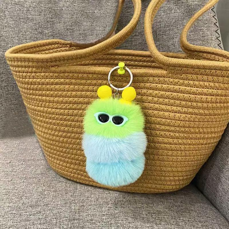 1 шт. Подвеска в подарок Брелок для машины Личность Плюшевая кукла Трендовый Флу Плюшевый Веселый Милый Модный Разноцветный