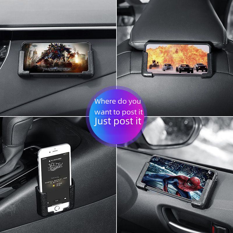 Multifunctional Car Phone Holder with Adhesive, Lazy Design for Navigation, Tablet Charging Stand.